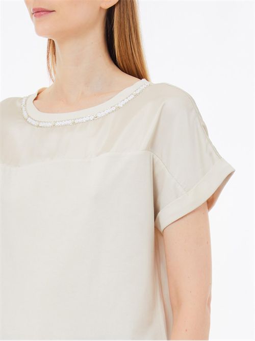 t-shirt donna natural LIU JO | WA5159J5923/20304